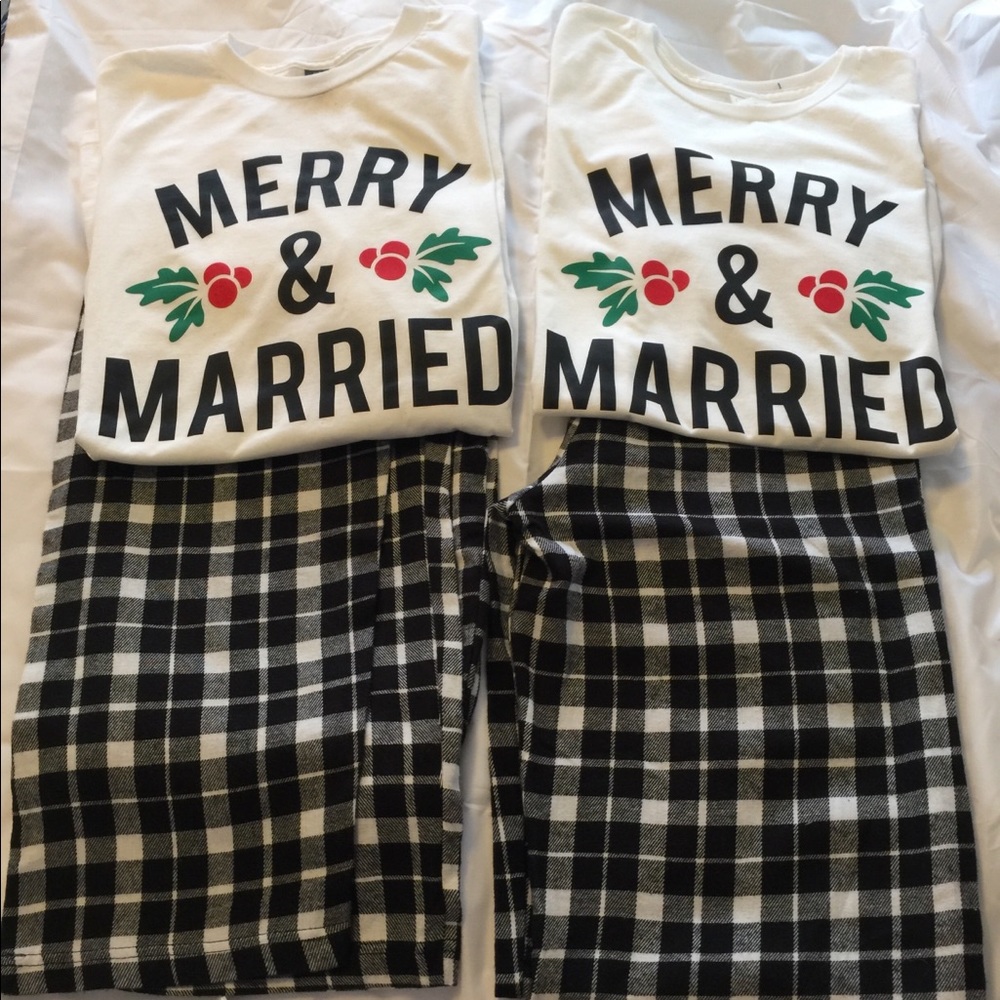 Holiday themed pajama sets.